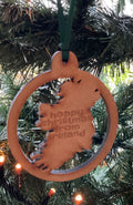 Happy Christmas From Ireland Wooden Bauble