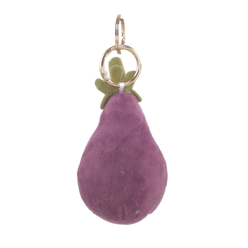 PLUSH AUBERGINE BAG CHARM
