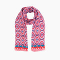 Bree Lightweight Scarf - Red, Moroccan Tiles-Sarta