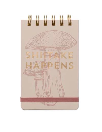Vintage Sass twin wire notepad-Shiitake happens