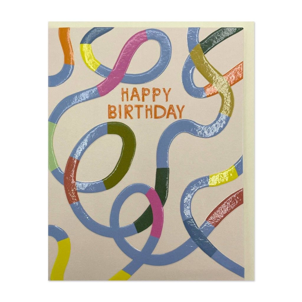 Happy Birthday squiggles card