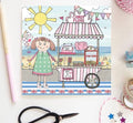Cotton Candy beside the seaside card