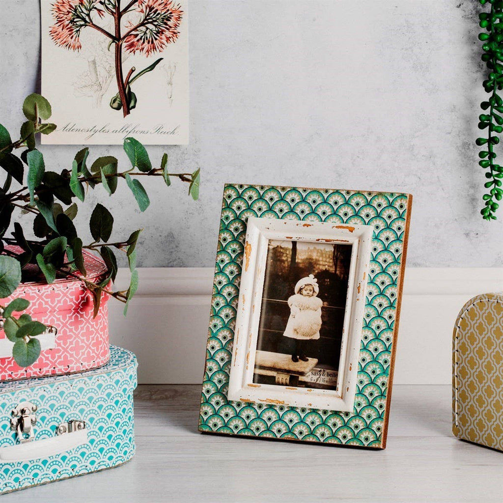 Boudoir Stamp Photo Frame-Aqua - Sass & Belle