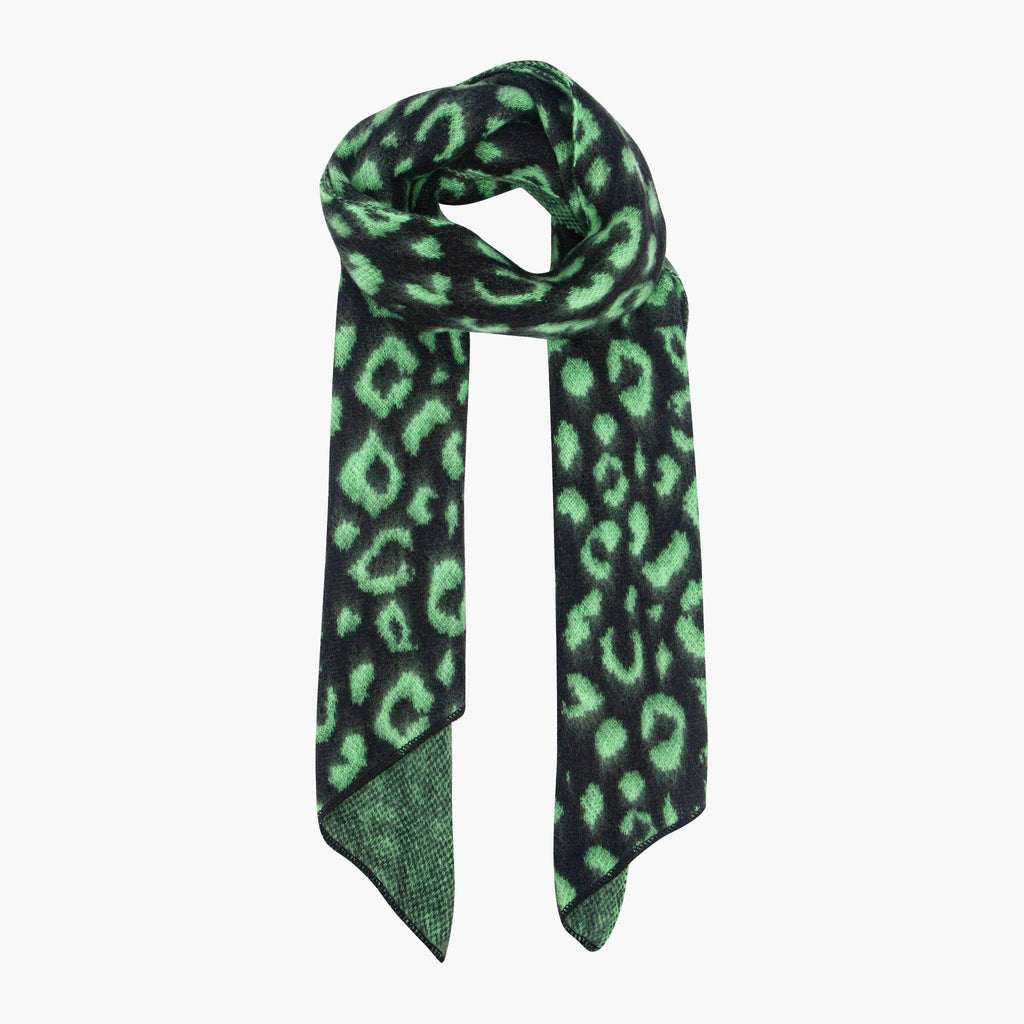 Black/Lime Leopard Heavyweight Scarf