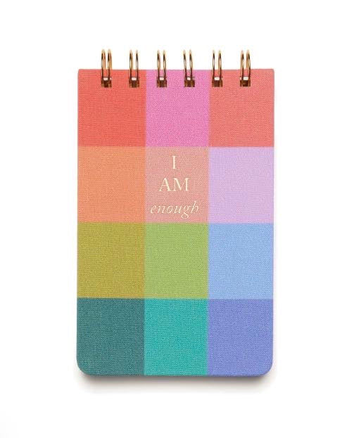 I Am Enough” Mini Spiral Notebook | Colourful Positive Stationery