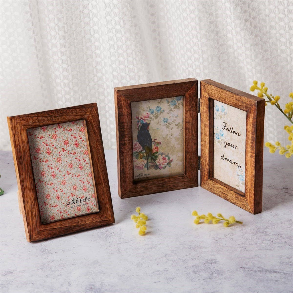 Sass & Belle Wooden Photo Frame | Natural Wood Picture Frame