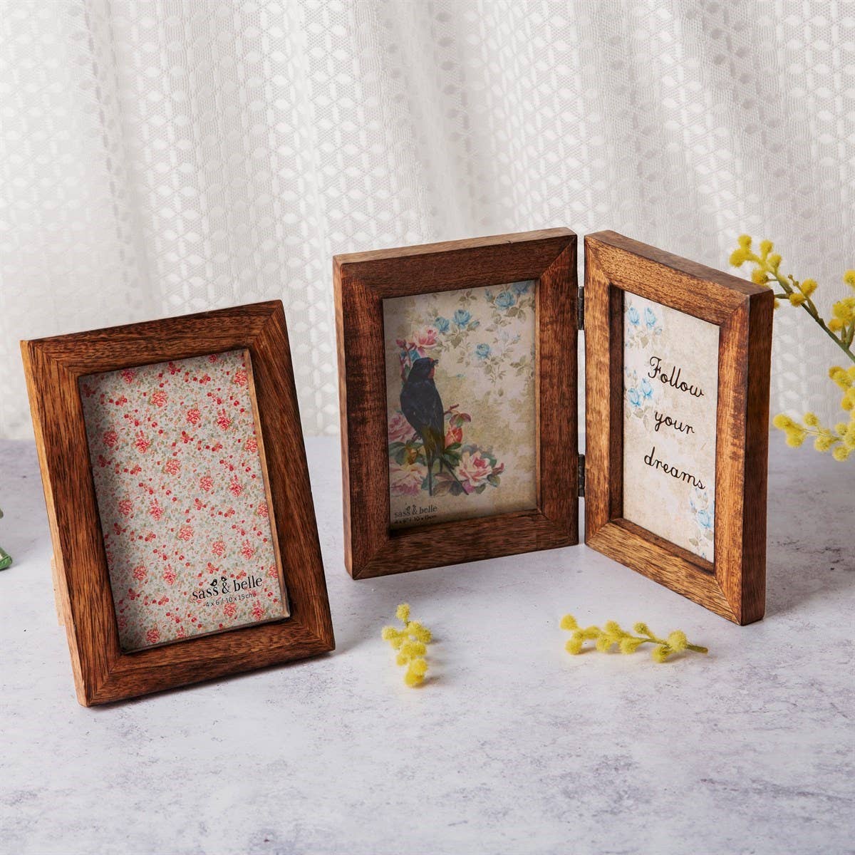 Sass & Belle Wooden Photo Frame | Natural Wood Picture Frame