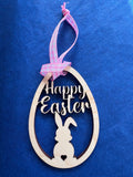 Happy Easter wooden Hanging Decoration