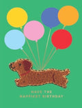 Dog Birthday Card – Have the Happiest Birthday | Cute Balloons Card
