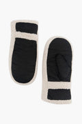 Black Borg Trim Mittens