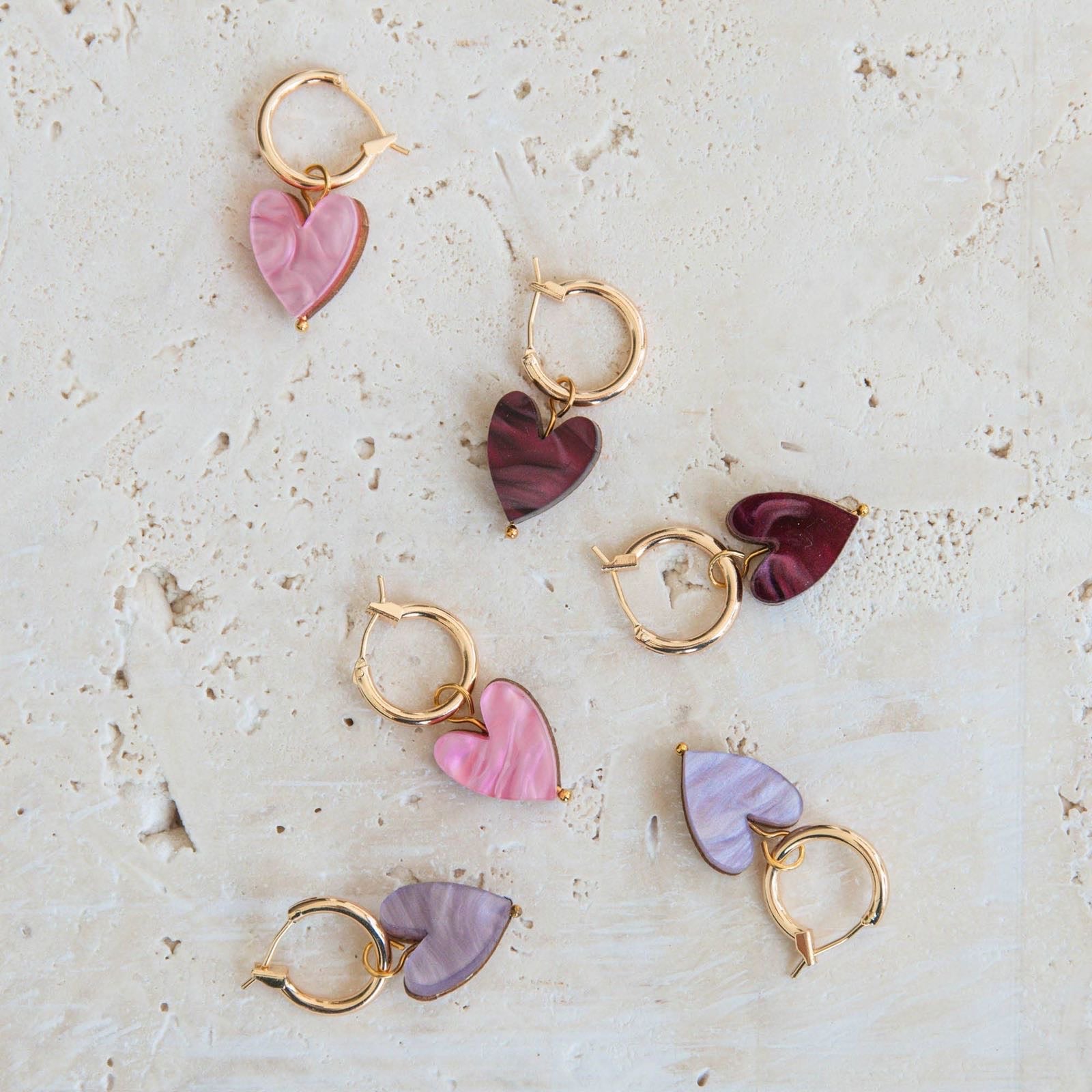 Love Grows Here Gold Heart Hoops Earrings- Pepper You