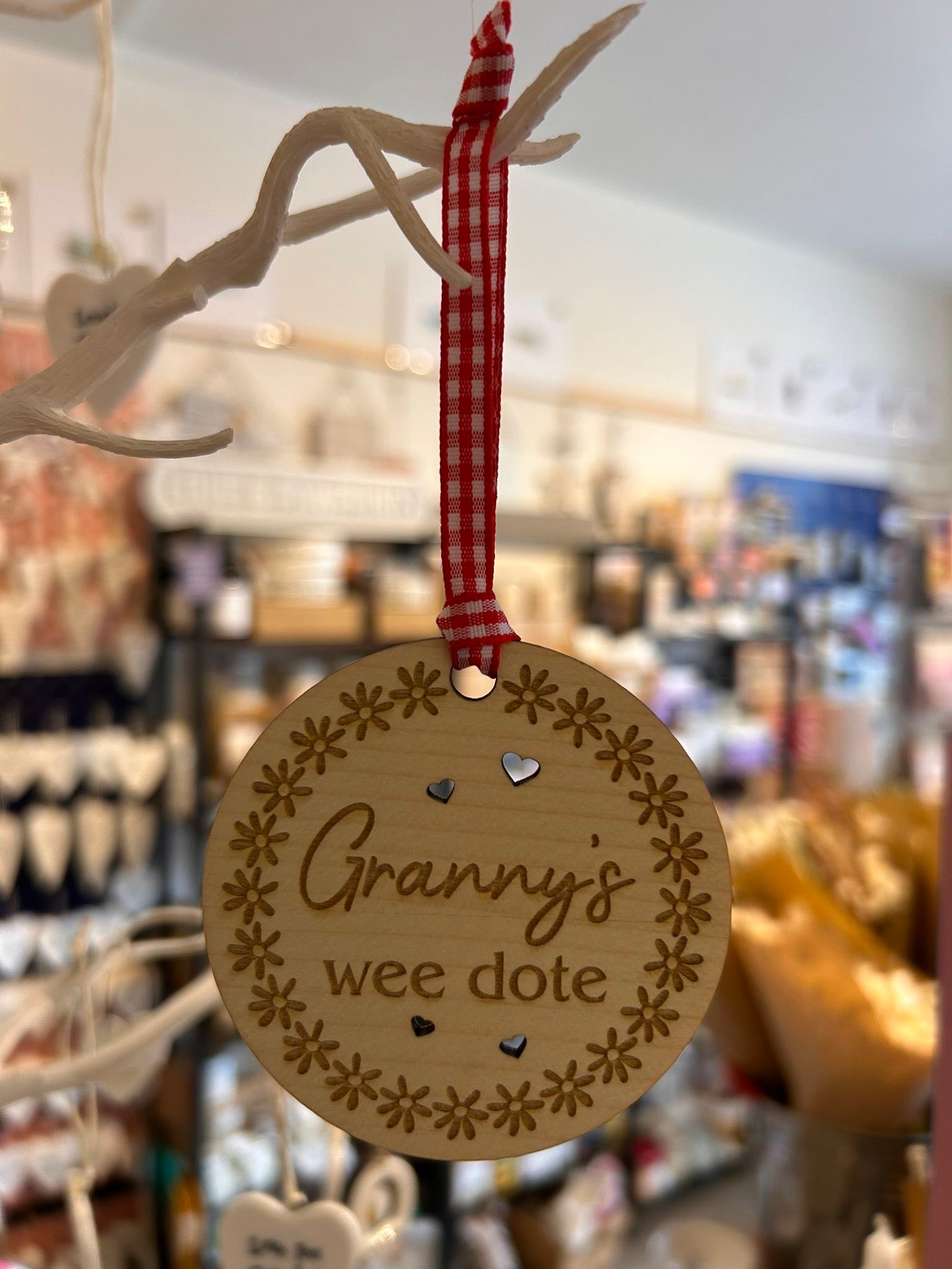 Granny’s Wee Dote Wooden Hanging Decoration