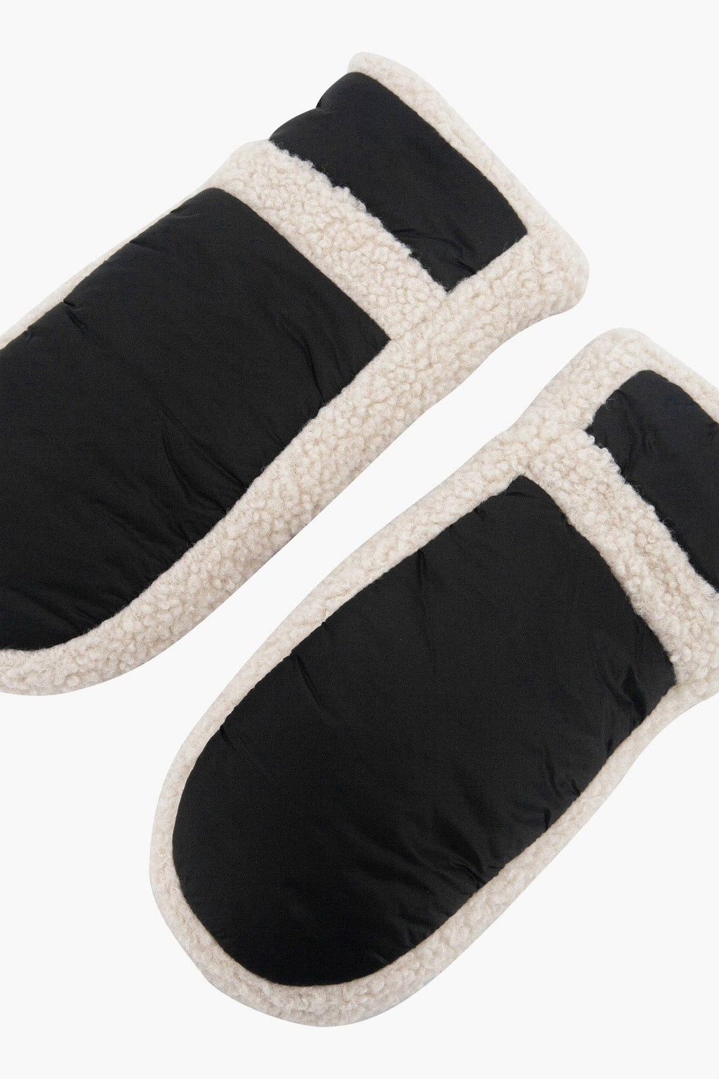 Black Borg Trim Mittens