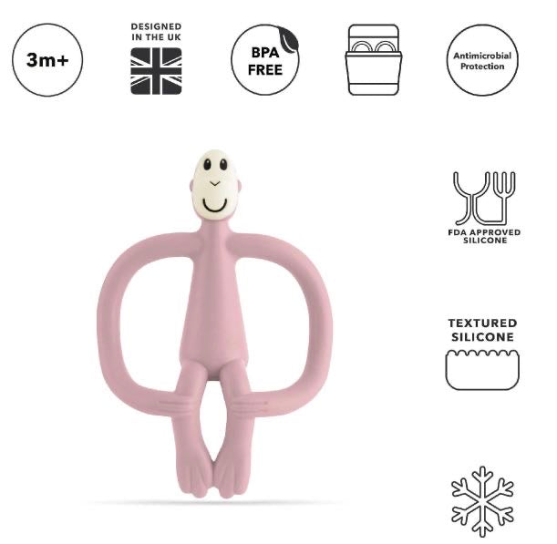 Dusty Pink Original Monkey Teether