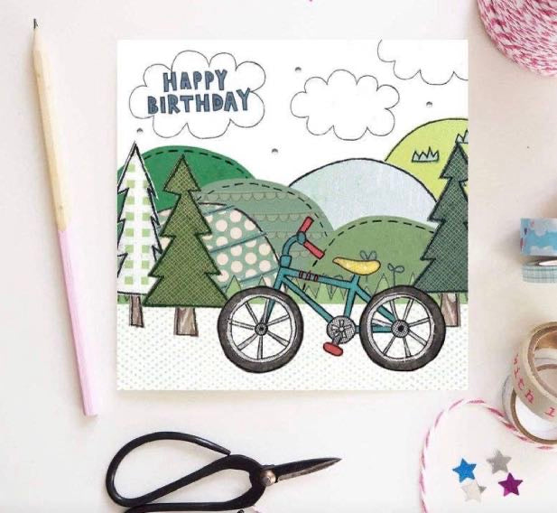 Bike happy Birthday Card