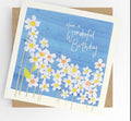Have A Wonderful Birthday card, daisies and blue sky
