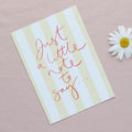 “Just a little note to say”- Deckchair Stripe Postcard-Oh Squirrel