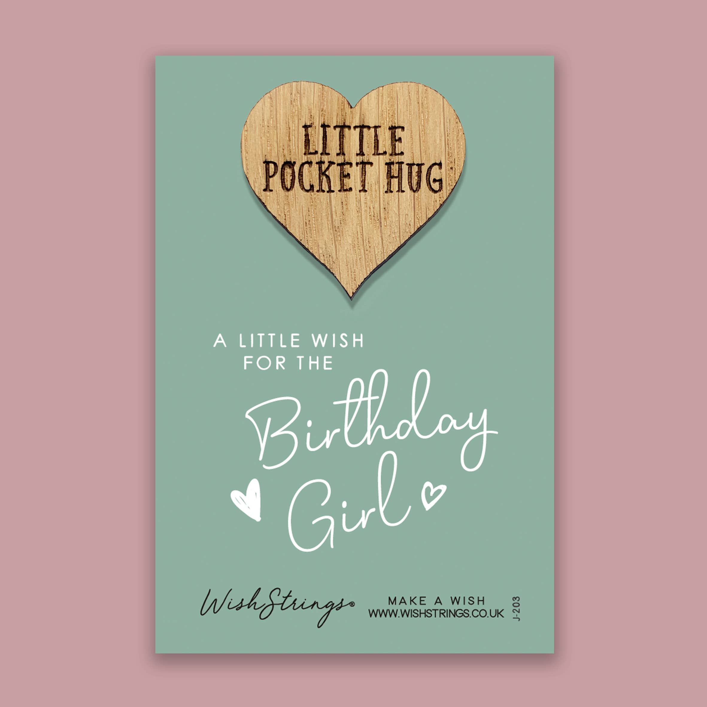 Birthday Girl little pocket hug from wishstrings 