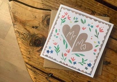 Wedding card, Mr & Mrs