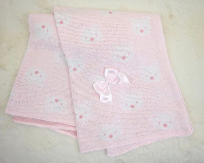 Pink honey bear shawl