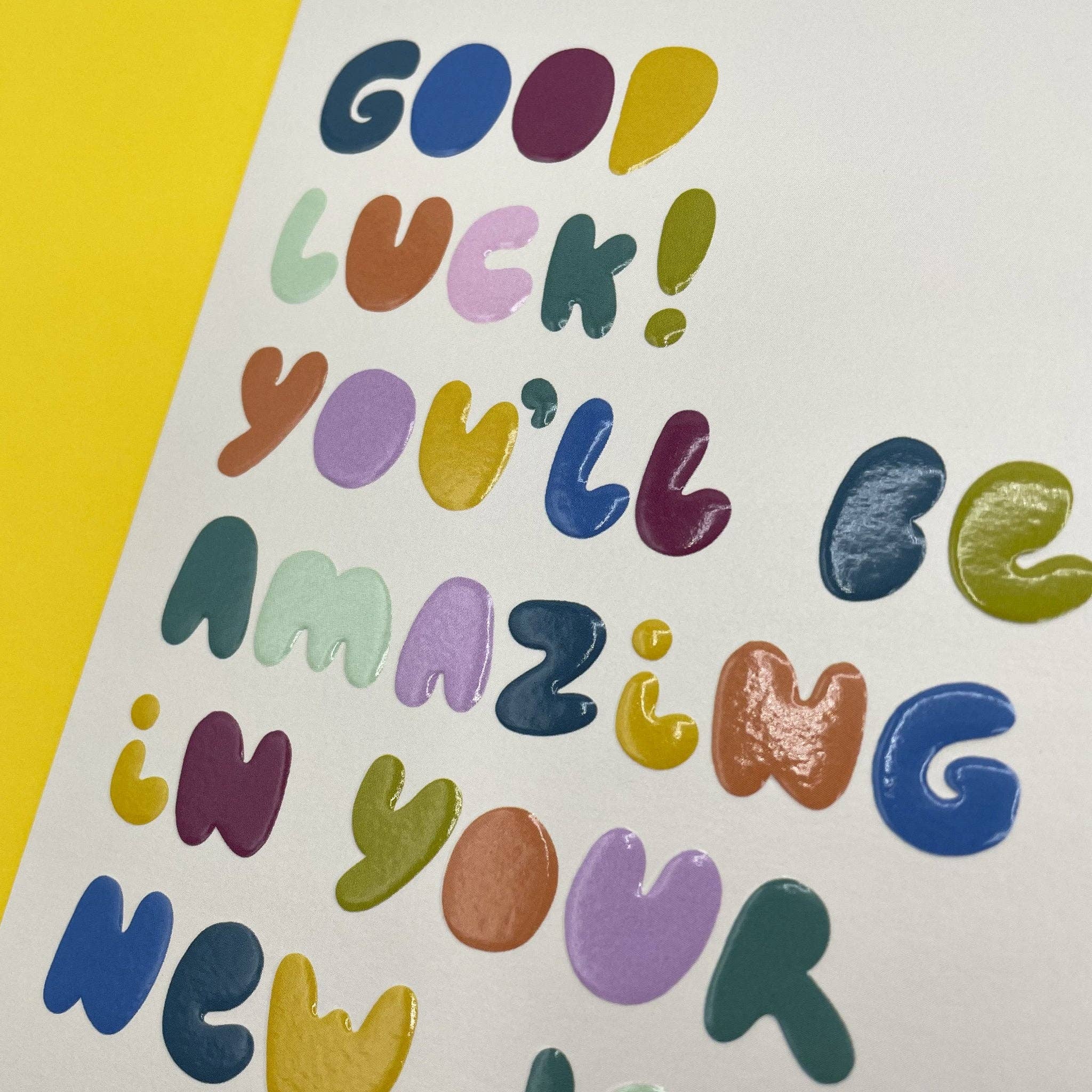 Good luck! You’ll be amazing in your new job card