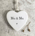 Mrs & Mrs porcelain small hanging heart east of india range 