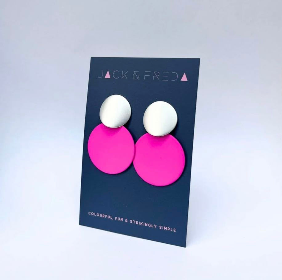 Retro Statement Earrings - Various Colours - Jack & Freda