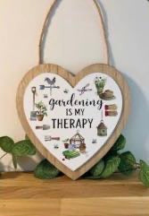 Gardening Is my Therapy Wooden Plaque