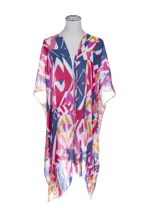 Pink Multicoloured Swimwear Tunics/Holiday Cover Ups
