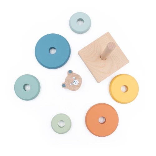 Retro Wooden Bear Stacker - Jumini