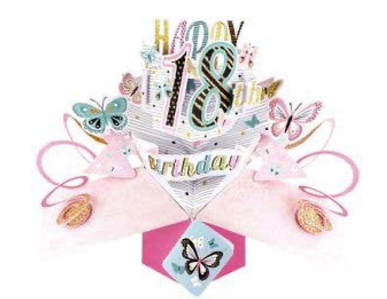 18th Birthday - Pop-Up's Greetings Card - Second Nature