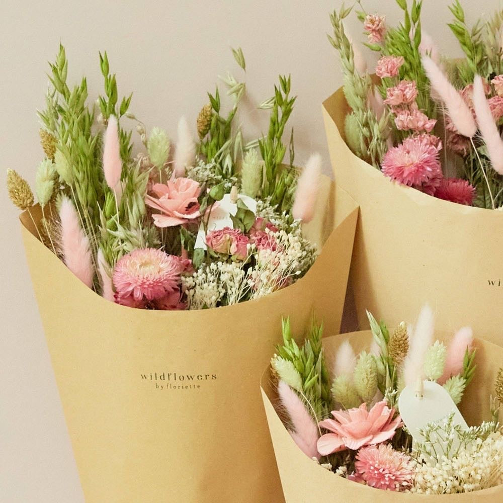 Dried Flowers - Field bouquet - Pink Elegance - Mother’s Day Favourite - Small Or Medium Bouquets