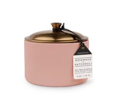Hygge Ceramic Candle - Blush - Rosewood + Patchouli