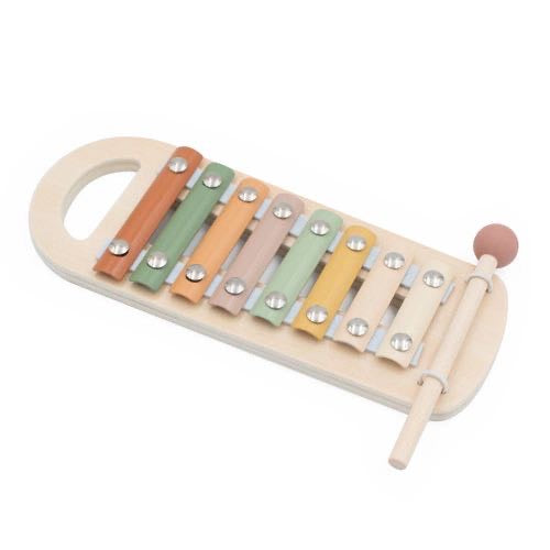 Jumini Wooden Xylophone Toy – Pastel Baby & Toddler Musical Instrument (Gift Boxed)