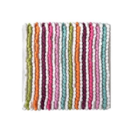 Striped Chunky Bobble Shower Mat - Luxury Square Bath Mat
