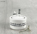 You have the strength, courage & determination to overcome anything’. tealight
