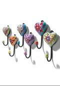 Hand Painted Heart Ceramic Hook