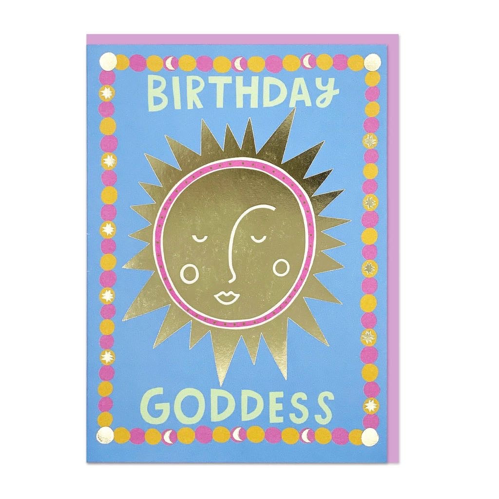 Birthday Goddess Sun Card