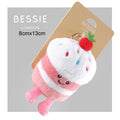 Bessie London ice cream plush keyring bag charm with sprinkles and cherry (8cm x 13cm)