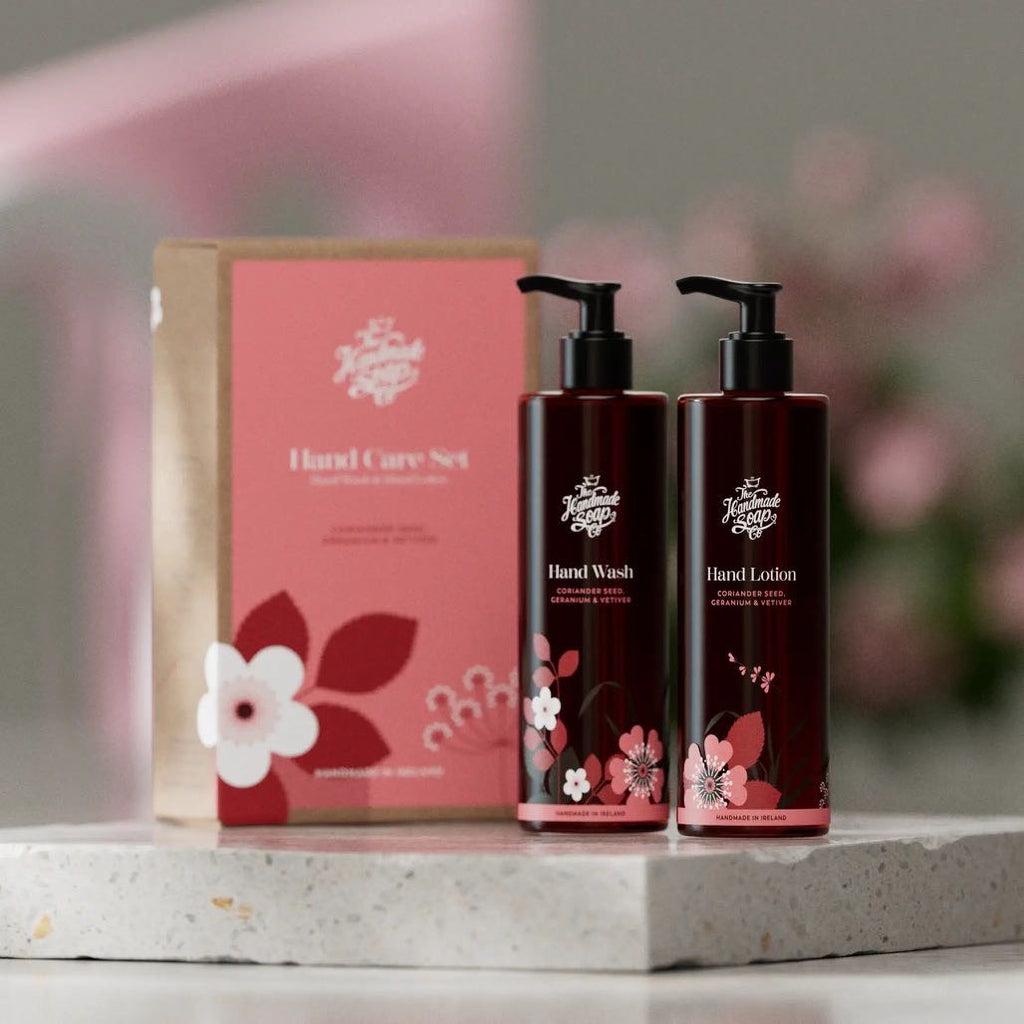 Hand Wash & Lotion Duo- Coriander Seed Geranium & Vetiver - The Handmade Soap Co