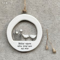 Robins Appear Cut Out Porcelain Hanger - East Of India