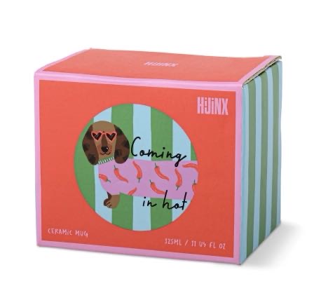 HiJiNX Coming in Hot Dachshund Mug | Funny Novelty Dog Gift