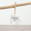 I Love You to Pieces” Puzzle Piece Hanging Decoration

