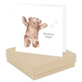 Sterling Silver Stud Earrings – Cute Teddy Bear Gift Boxed Set for Birthday