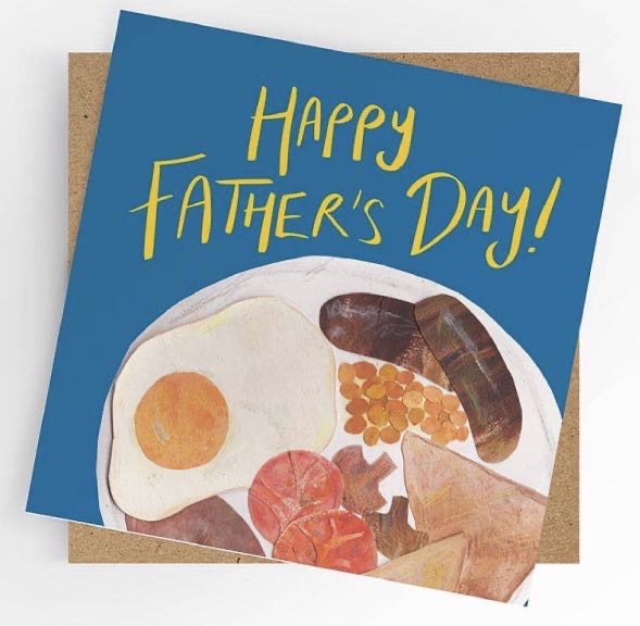 Father's Day card, fry up
