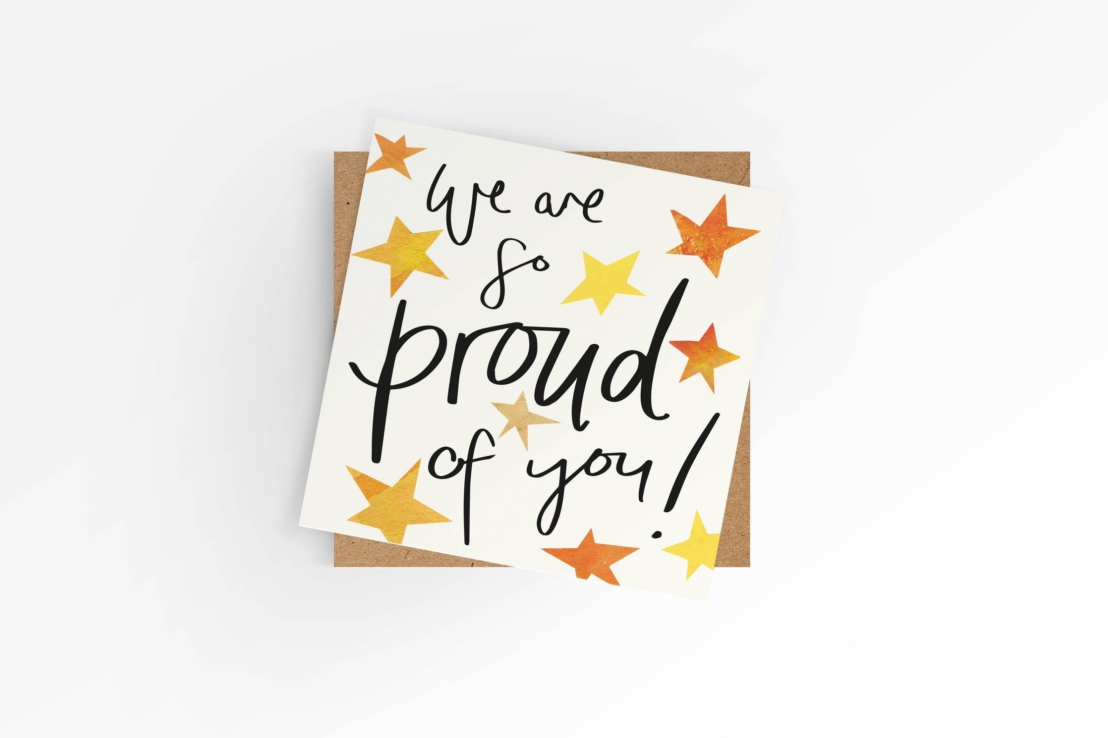 “We are so proud of you!”, Card