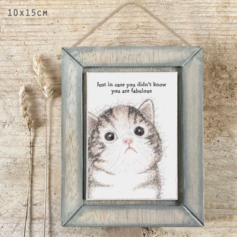 ‘You Are Fabulous’ Hanging Wooden Picture - East Of India