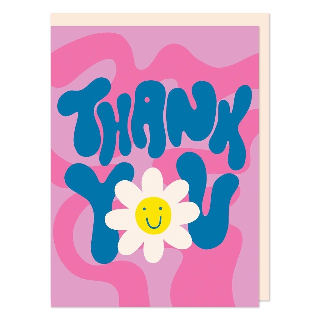 Thank You Waves & Flower card