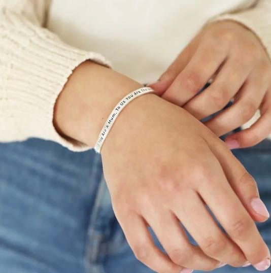 to the world you are a mum, to us you are the world bracelet