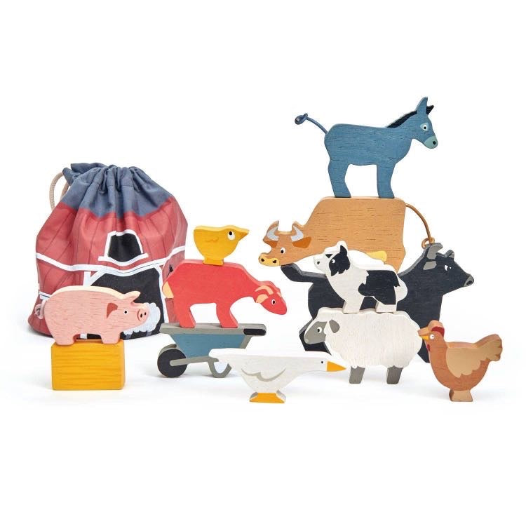 Stacking Wooden Farmyard - Tender Leaf Toys